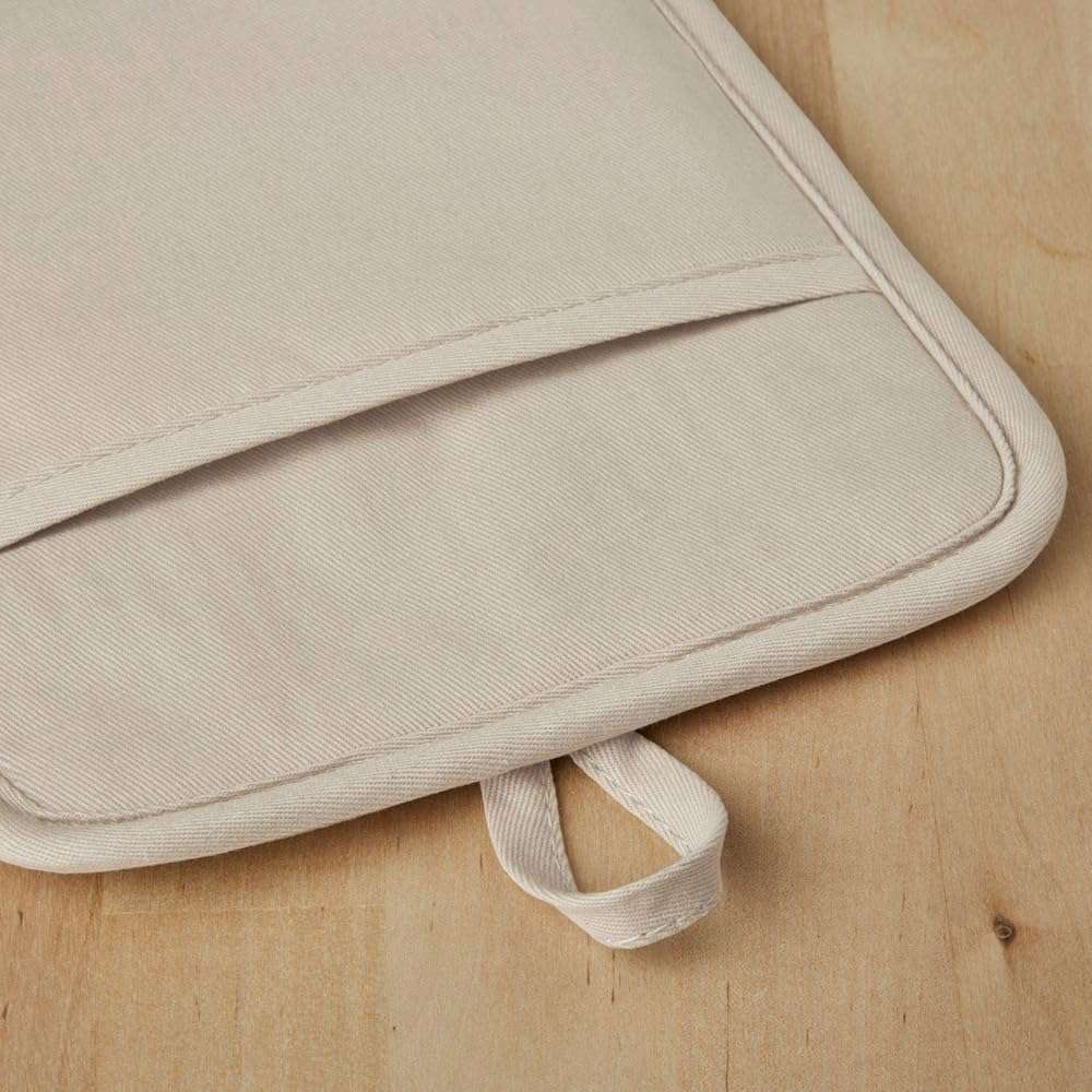 KitchenAid Ribbed Soft Silicone Pot Holder 2-Pack Set, Milkshake Tan, 7"x9" - Image 3