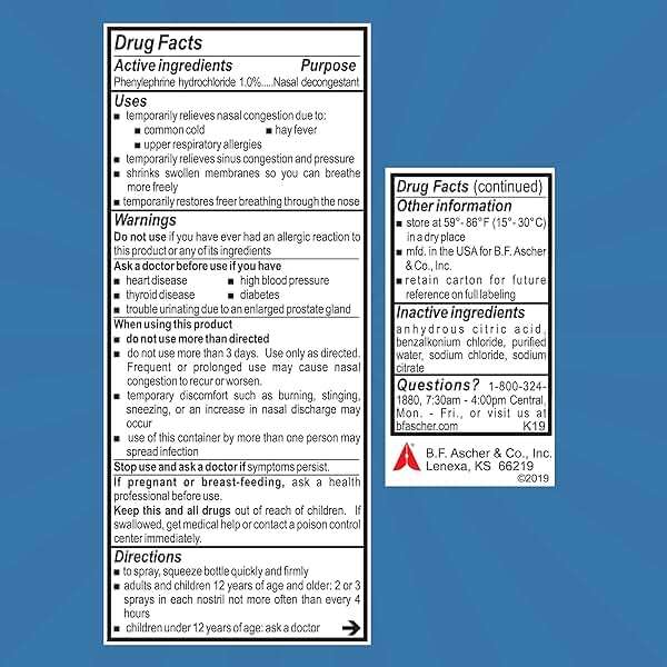 Neosynephrine, Nasal Spray for Cold Sinus Relief Extra Strength, Clear, 0.5 Fl Oz - Image 7
