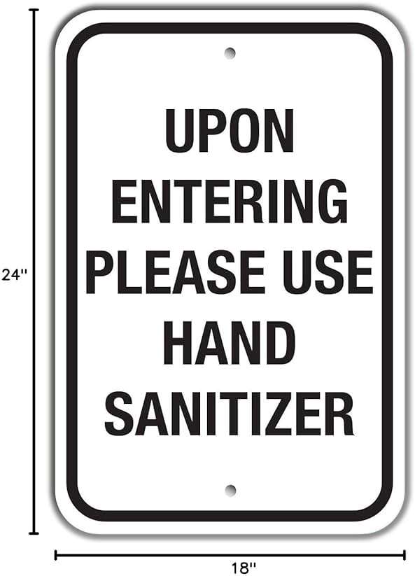 SmartSign “Upon Entering Please Use Hand Sanitizer” Sign | 18" x 24" 3M Engineer Grade Reflective Aluminum - Image 3