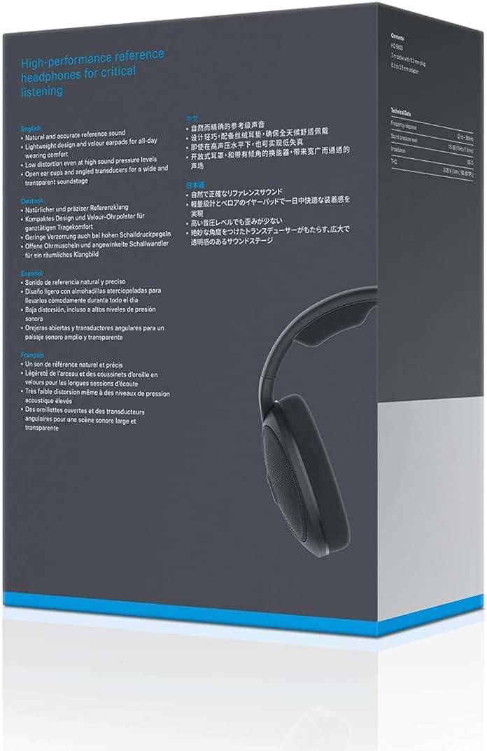 Sennheiser HD 560S Open-Back Over-Ear Wired Headphones – Neutral, Natural Sound for Music, Gaming, and Content Creation, Black - Image 9