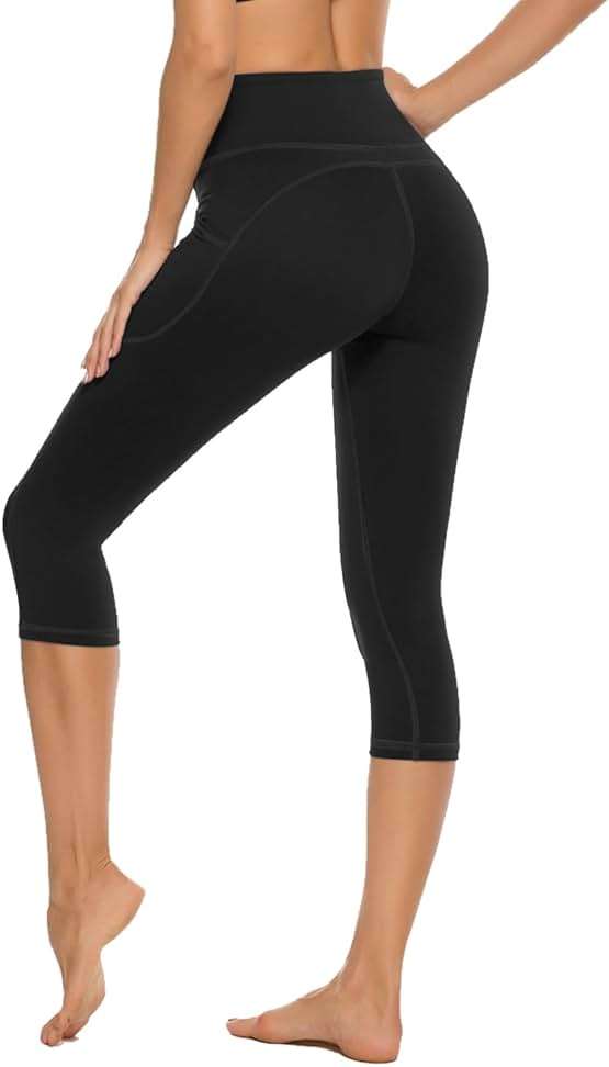 Stelle Women's Capri Yoga Pants with Pockets Essential High Waisted Leggings for Workout - Image 6