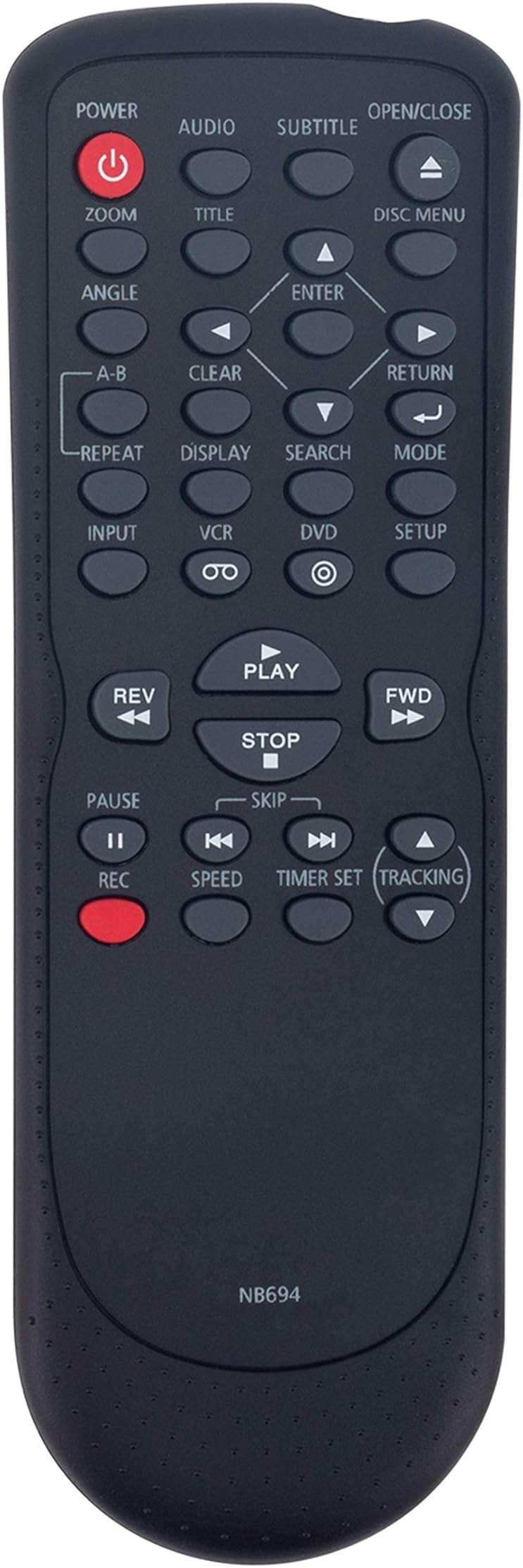 NB694UH Replaced Remote fit for Sanyo FWDV225F DVD VCR Combo Player, Replacement Works for Funai MAGNAVOX DVD Player & VHS NB693 NB693UH NB695 NB695UH MDV260V MDV260V/F7 - Image 4