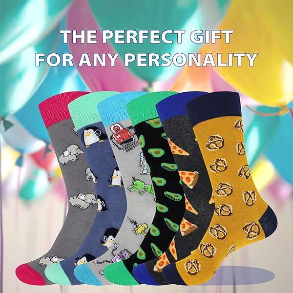 BambooMN Men's Cotton Colorful Design Fashion Novelty Dress Socks - Image 4