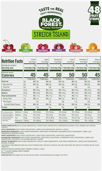 Black Forest, Stretch Island, Fruit Strips, Cherry, Apple, Raspberry, Grape, Strawberry, and Apricot, Zero Grams Added Sugar Non-GMO, 48 ct - Image 7