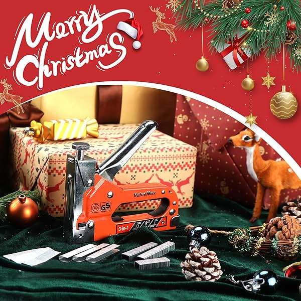 ValueMax Staple Gun, Heavy Duty 3-in-1 Manual Nail Gun with 3000 Staples, Upholstery Stapler for Wood, Furniture, Carpet, Carpentry, DIY, Wire, Decoration, Craft, Fixing Material, Decoration - Image 8