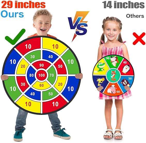 BooTaa 29" Large Dart Board for Kids, Kids Dart Board with Sticky Balls, Boys Toys, Indoor/Sport Outdoor Fun Party Play Game Toys, Birthday Gifts for 3 4 5 6 7 8 9 10 11 12 Year Old Boys Girls - Image 2