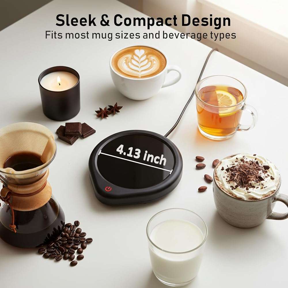 Oracer Coffee Mug Warmer, Cup Warmer for Desk with Auto Shut Off Smart Temperature Settings, Electric Beverage Tea Water Milk Heater for All Cups and Mugs, Heating Plate Candle Wax Warmer - Image 6
