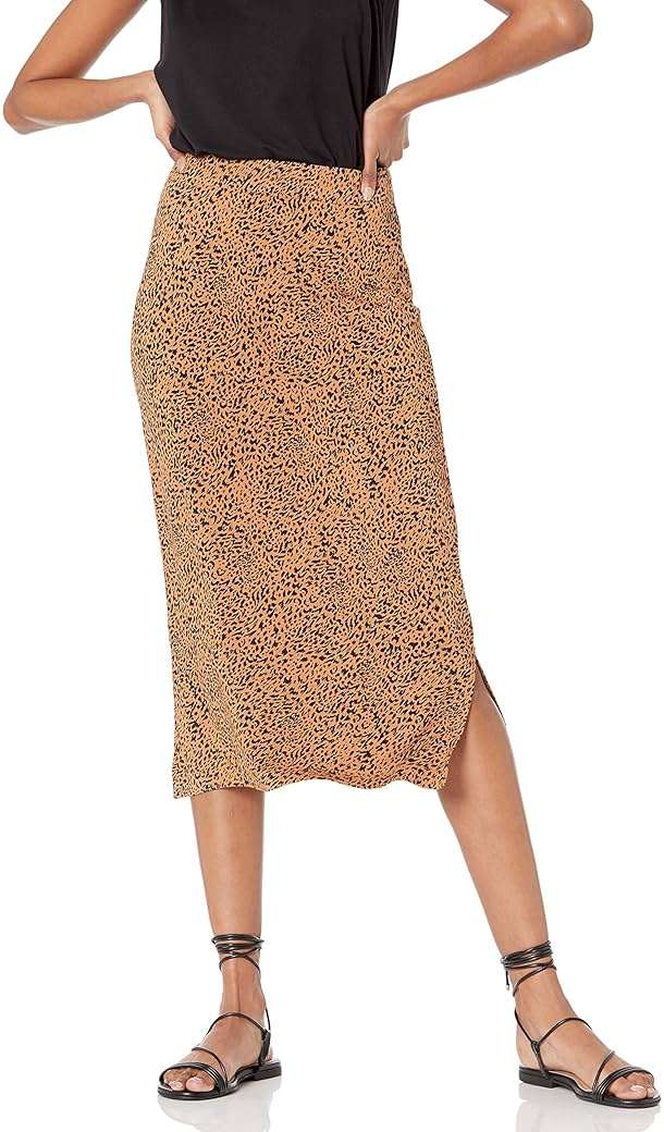 Amazon Essentials Women's Pull-On Knit Midi Skirt with Elastic Waist, Stretchy (Available in Plus Size) - Image 1