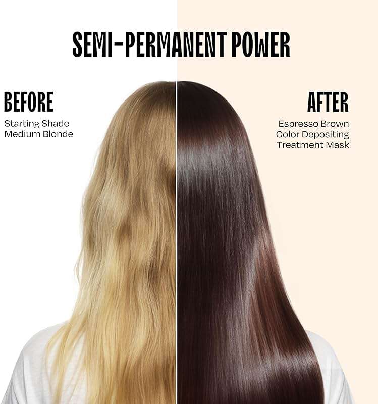 Overtone Semi Permanent Hair Color Conditioner, Espresso Brown, 8 oz, Nourishing, Damage-Free, Color Depositing Mask for All Hair Types with Shea Butter & Coconut Oil, Vegan & Cruelty-Free - Image 3