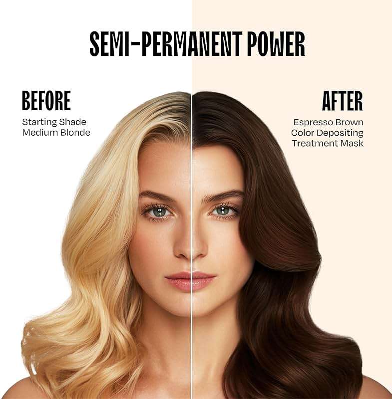 Overtone Semi Permanent Hair Color Conditioner, Espresso Brown, 8 oz, Nourishing, Damage-Free, Color Depositing Mask for All Hair Types with Shea Butter & Coconut Oil, Vegan & Cruelty-Free - Image 4