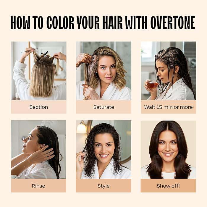 Overtone Semi Permanent Hair Color Conditioner, Espresso Brown, 8 oz, Nourishing, Damage-Free, Color Depositing Mask for All Hair Types with Shea Butter & Coconut Oil, Vegan & Cruelty-Free - Image 9