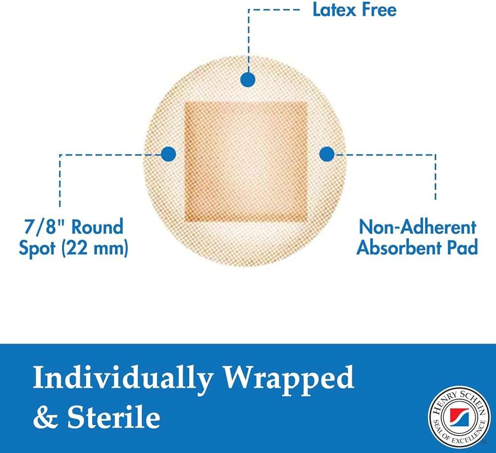 Adhesive Sheer Spot Bandage 7/8" | Durable, Breathable, and Flexible Bandages Designed for Minor Wounds, Providing Comfort and Secure Adhesion for Effective Healing - 100 per Box - Image 2