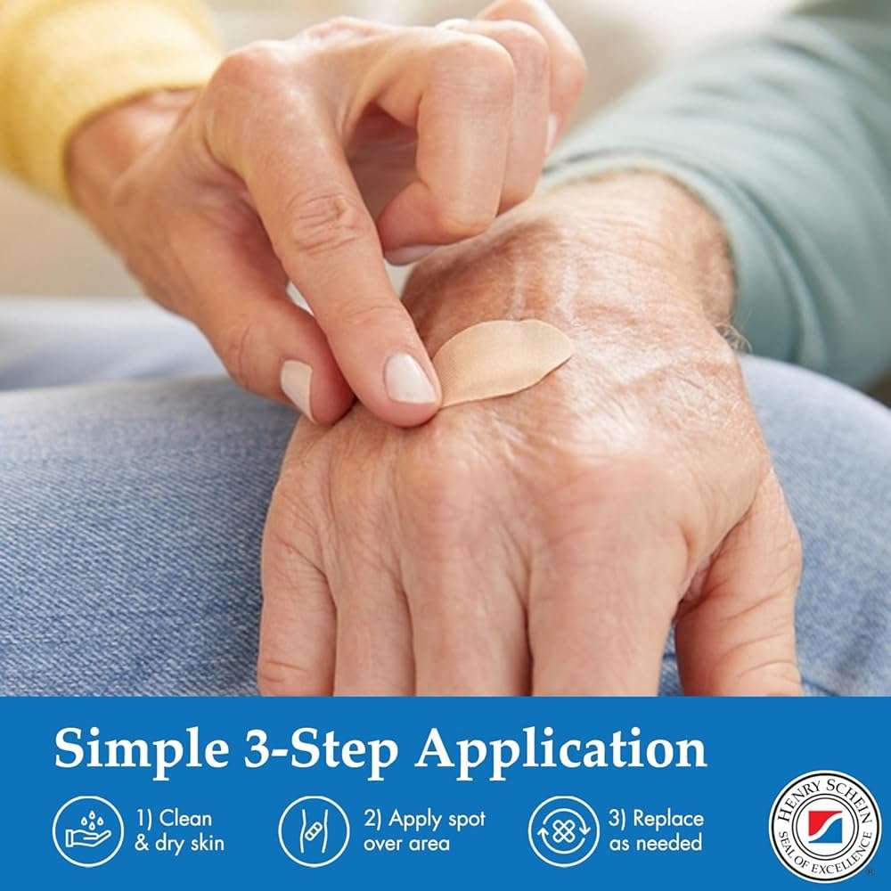 Adhesive Sheer Spot Bandage 7/8" | Durable, Breathable, and Flexible Bandages Designed for Minor Wounds, Providing Comfort and Secure Adhesion for Effective Healing - 100 per Box - Image 4