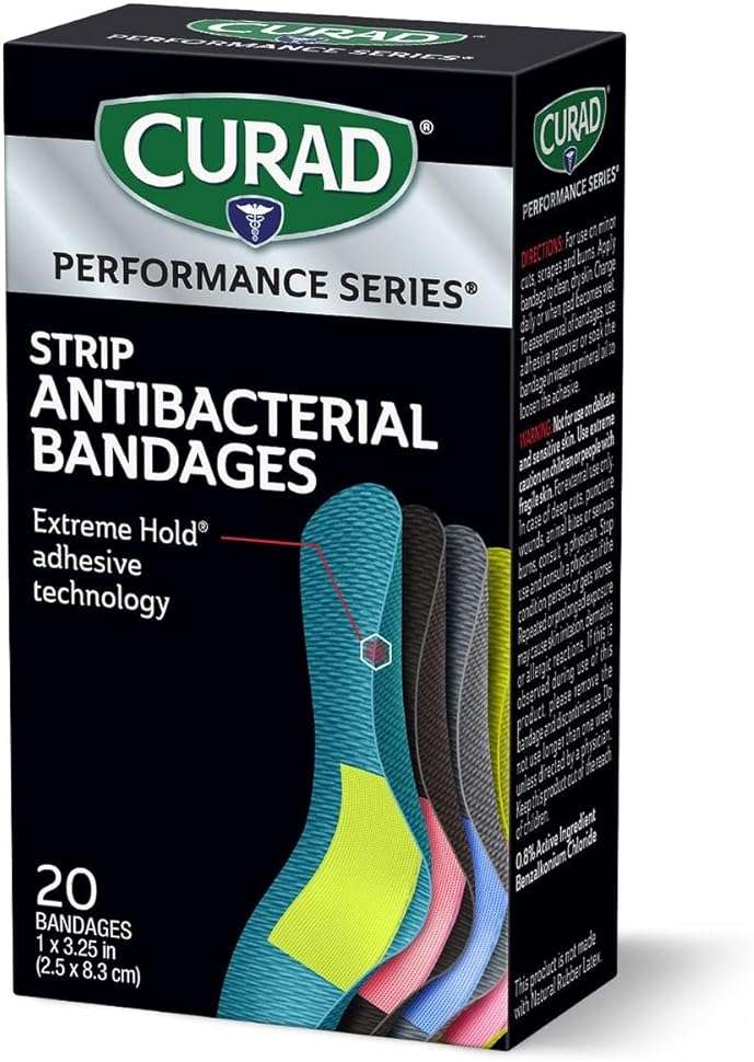 CURAD Performance Series Antibacterial Bandages, 1" x 3.25", 20 Count - Image 8