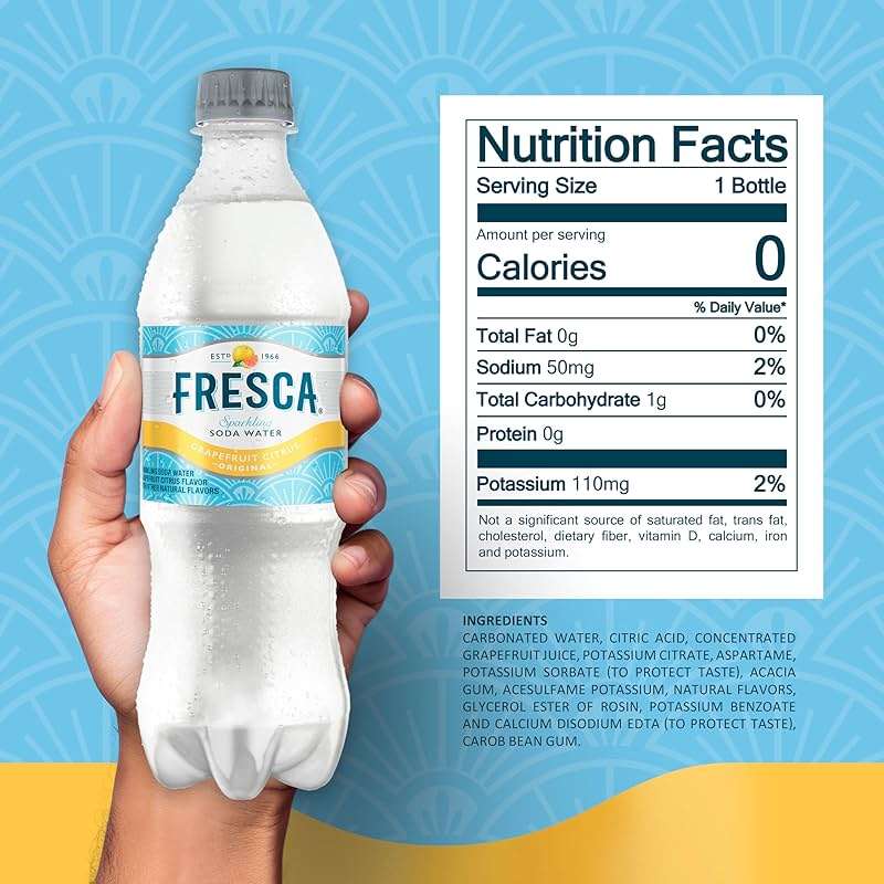 Fresca Citrus Soda Soft Drink, 16.9 fl oz Bottles, 6 Pack - Image 2