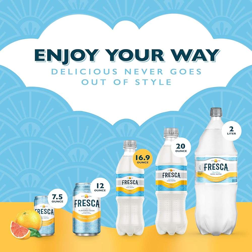 Fresca Citrus Soda Soft Drink, 16.9 fl oz Bottles, 6 Pack - Image 7