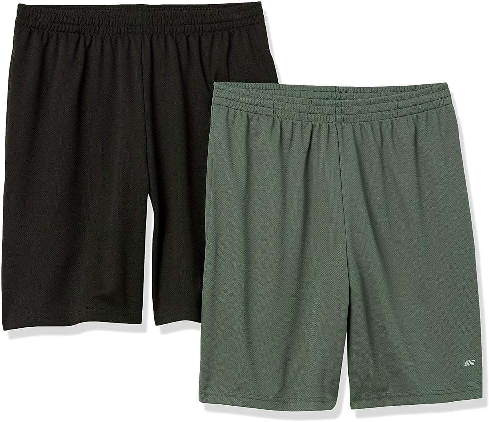Amazon Essentials Men's Athletic Basketball Gym,Performance Tech Loose-Fit Training Shorts, Pack of 2 - Image 1