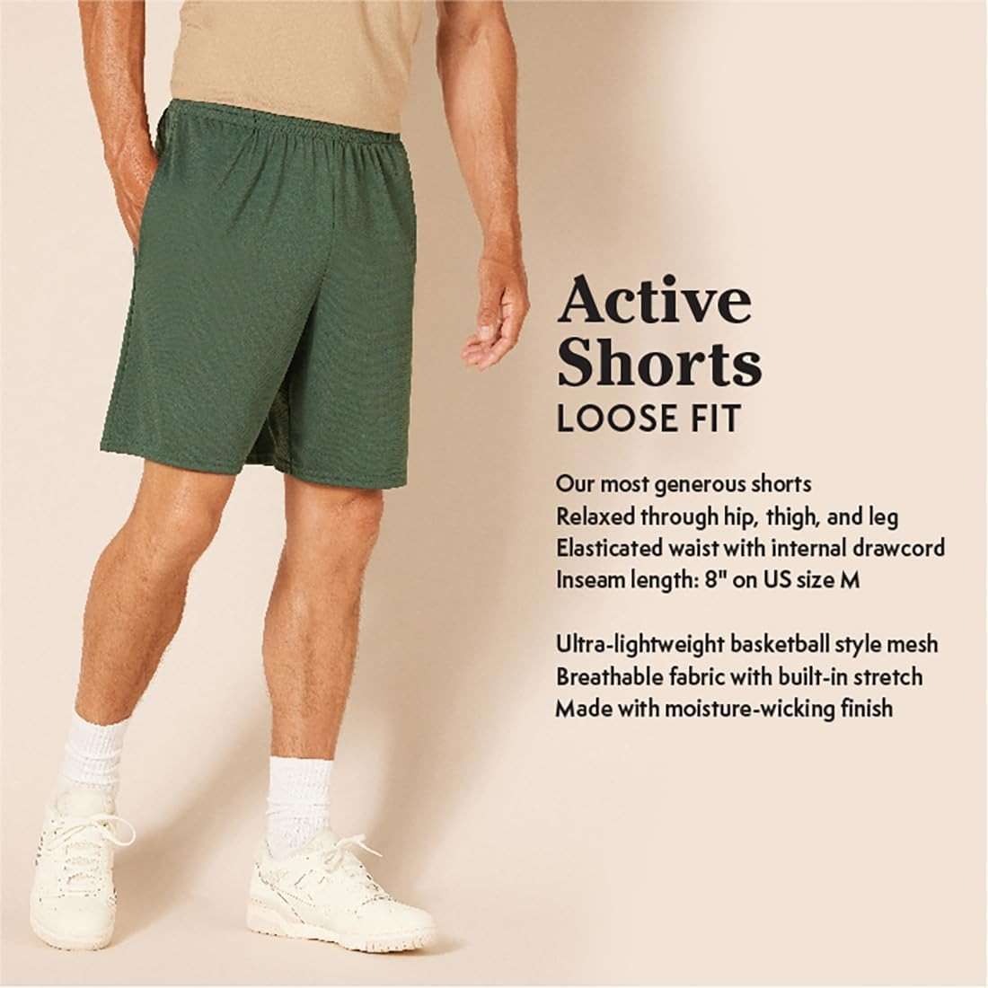 Amazon Essentials Men's Athletic Basketball Gym,Performance Tech Loose-Fit Training Shorts, Pack of 2 - Image 2