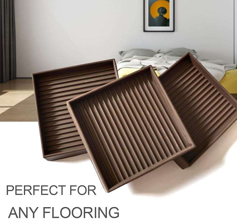 Yelanon Non Slip Furniture Pads for Hardwood Floors -8 Pcs 3” Furniture Coasters Cups, Anti Skid Furniture Grippers Rubber Feet, Floor Protectors for Furniture Bed Couch Stoppers - Image 3