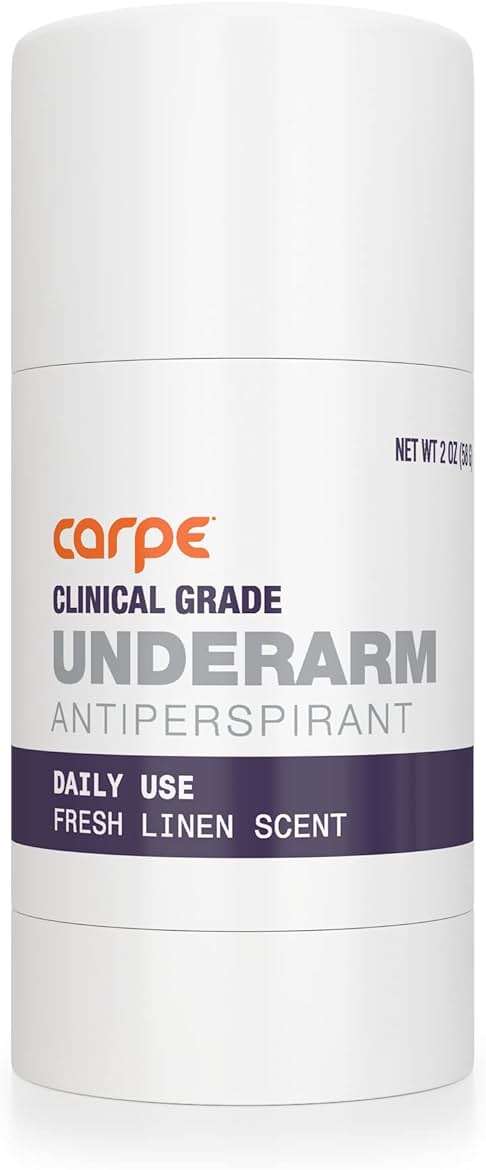Carpe Clinical Strength Deodorant + Clinical Antiperspirant - Clinical Grade Solid Stick - Fresh Linen Scent - Combat Excessive Underarm Sweating - Great for Hyperhidrosis - Image 1