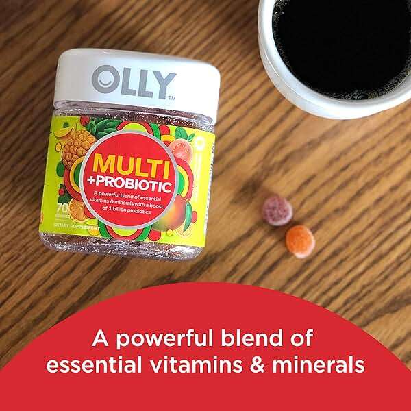 OLLY Multi + Probiotic Adult Multivitamin Gummy, Digestive and Immune System Support,* Chewable Supplement, Tropical Flavored, 35 Day Supply - 70 Count - Image 2