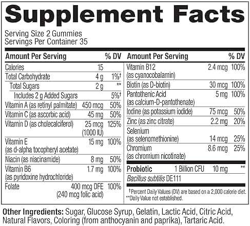 OLLY Multi + Probiotic Adult Multivitamin Gummy, Digestive and Immune System Support,* Chewable Supplement, Tropical Flavored, 35 Day Supply - 70 Count - Image 10