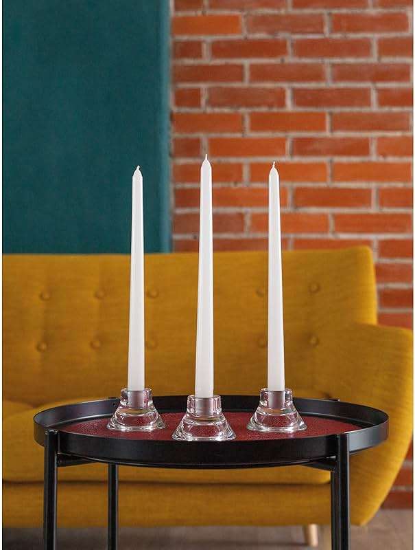 CANDWAX 10 inch White Taper Candles - White Candle Pack of 4 - Christmas Candle Tapers - Unscented Dripless Smokeless Long Burning Tall Candlesticks - Christmas Tapered Candles for Home Decor - Image 5
