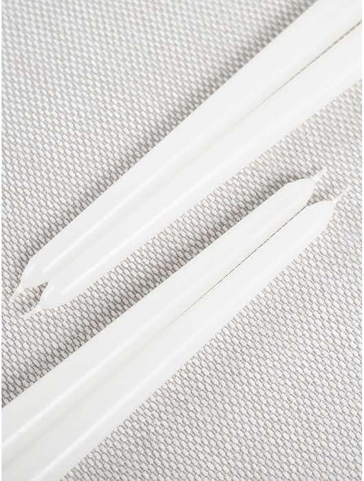 CANDWAX 10 inch White Taper Candles - White Candle Pack of 4 - Christmas Candle Tapers - Unscented Dripless Smokeless Long Burning Tall Candlesticks - Christmas Tapered Candles for Home Decor - Image 7