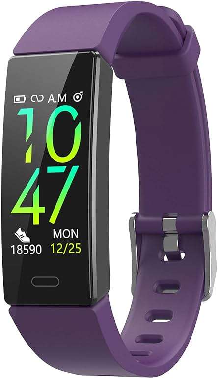 ZURURU Fitness Tracker with Blood Pressure Heart Rate Sleep Health Monitor for Men and Women, Upgraded Waterproof Activity Tracker Watch, Step Calorie Counter Pedometer Purple - Image 1