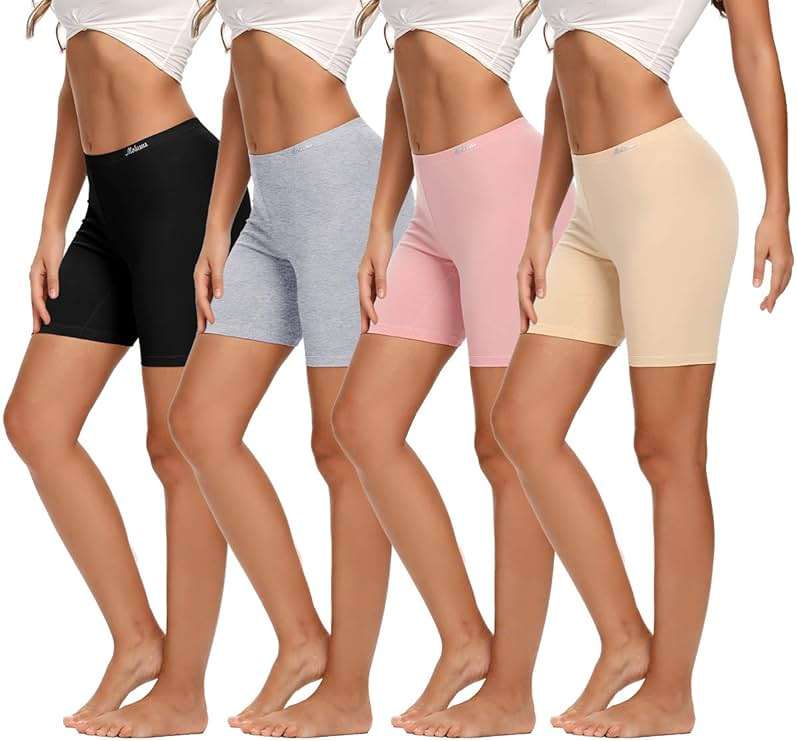 Molasus Womens Cotton Boxer Shorts Underwear Anti Chafing Bike Shorts(Regular & Plus Size) - Image 1