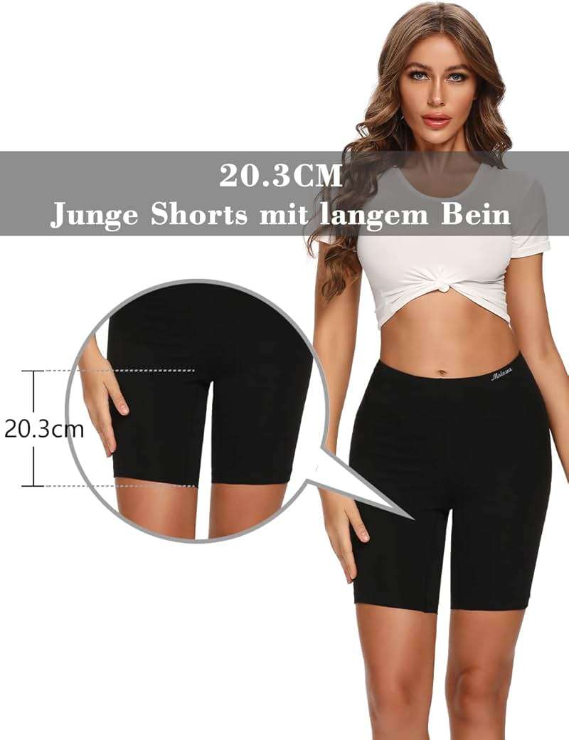 Molasus Womens Cotton Boxer Shorts Underwear Anti Chafing Bike Shorts(Regular & Plus Size) - Image 3