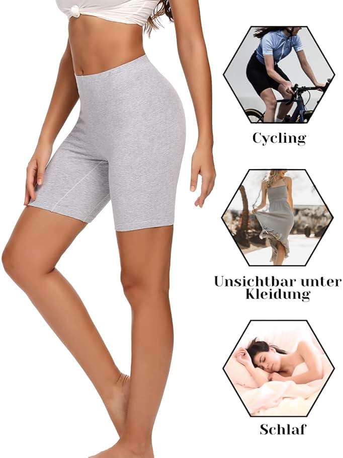 Molasus Womens Cotton Boxer Shorts Underwear Anti Chafing Bike Shorts(Regular & Plus Size) - Image 5