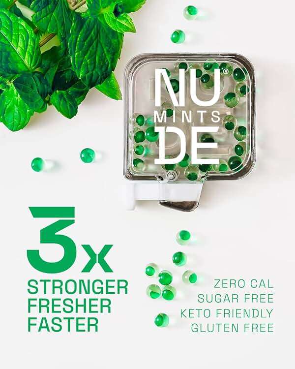 NUDE MINTS | Dual Action Liquid Capsules | Mouth Watering Mint - Lasts 3X Longer - 3X Stronger - Extreme Bad Breath Treatment For Adults - Sugar Free, 0 Calorie - Variety - 5 Pack - 150 Capsules - Image 3