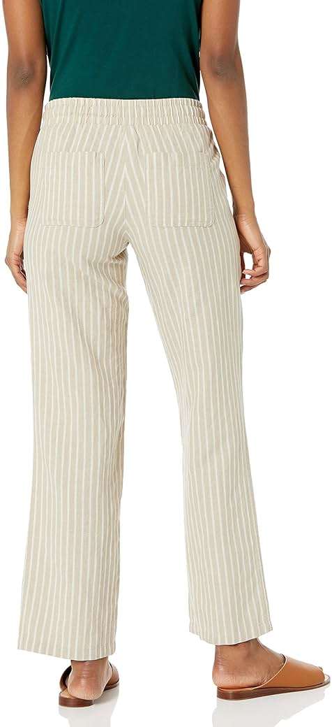 Amazon Essentials Women's Linen Blend Drawstring Relaxed Fit Wide Leg Pants (Available in Plus Size) - Image 2