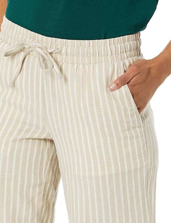 Amazon Essentials Women's Linen Blend Drawstring Relaxed Fit Wide Leg Pants (Available in Plus Size) - Image 3