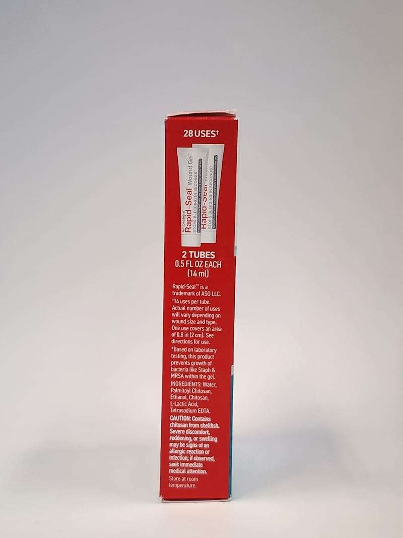 Rapid-Seal Wound Gel (2 Tubes) | Stops Bleeding in Seconds | Ideal for Cuts, Scrapes and Razor Nicks for Emergency First Aid Supplies - Image 9