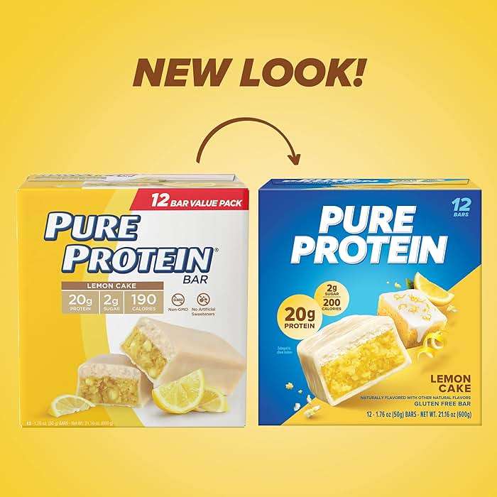 Pure Protein Pure Protein Bars, High Protein, Nutritious Snacks To Support Energy, Lemon Cake, 12 Count, 12 Count - Image 2