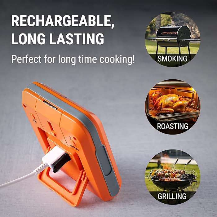 TempPro Wireless Meat Thermometer Digital for Grilling and Smoking, 2 Probes Bluetooth Meat Thermometer for Cooking Turkey Fish Beef, Rechargeable Smoker Accessories for BBQ Oven Gift for Dad - Image 8