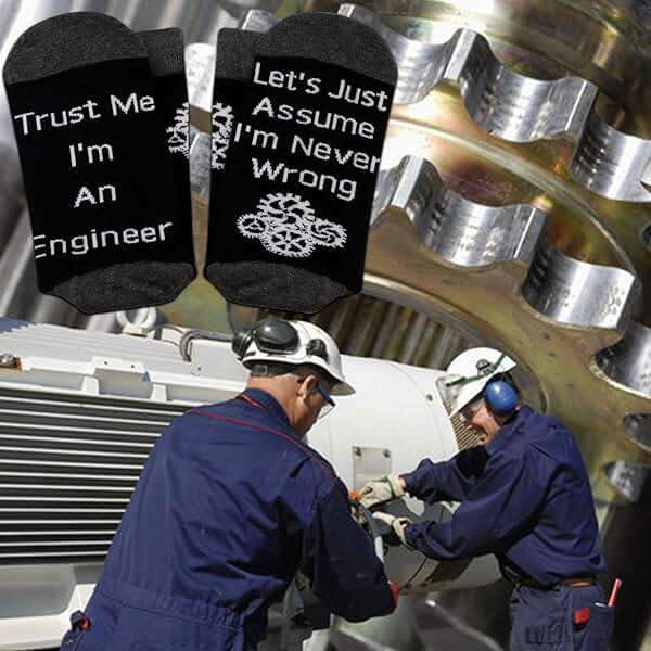 PXTIDY 2 PAIRS Engineer Socks Engineering Gifts Mechanical Engineer Gifts for Men Women Trust Me I'm an Engineer - Image 4