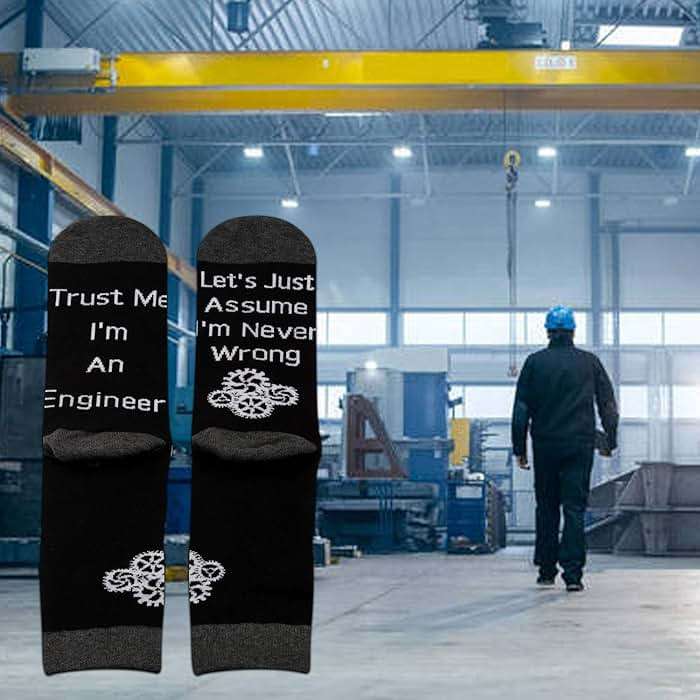 PXTIDY 2 PAIRS Engineer Socks Engineering Gifts Mechanical Engineer Gifts for Men Women Trust Me I'm an Engineer - Image 5