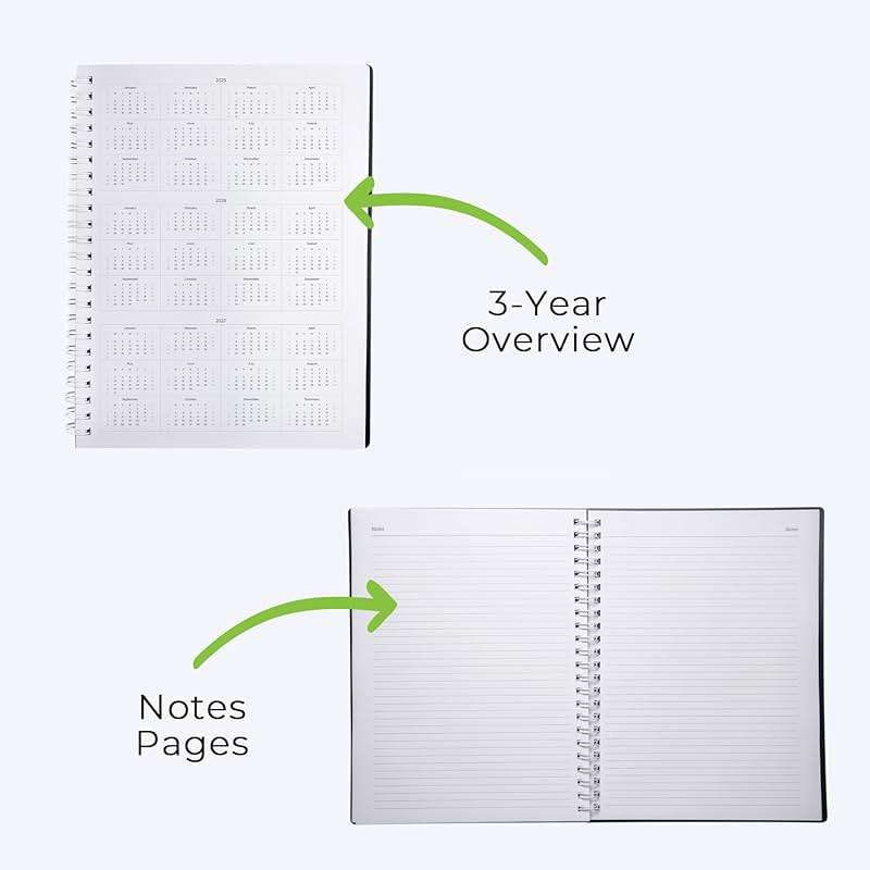 WallDeca 2026 Planner, Agenda Planner With Weekly And Monthly View, Daily Agenda Book And Yearly Planners Calendar Book, Spiral Bound With Tabs, Notes, Goals And Holidays (8 x 6 in) - Image 5
