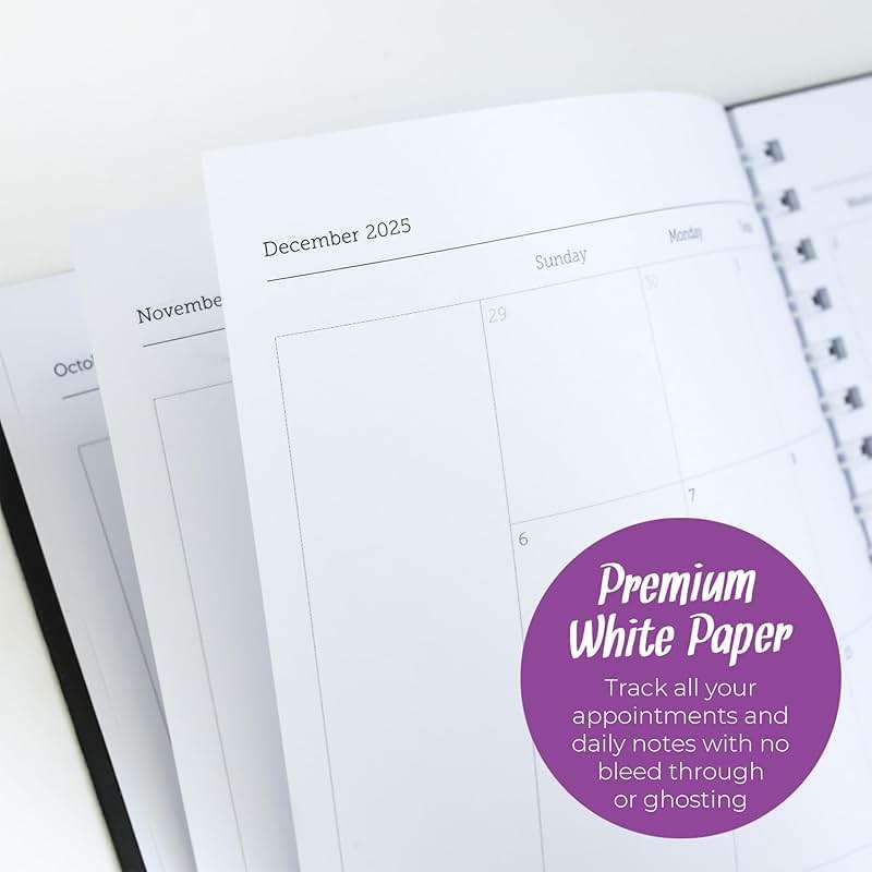 WallDeca 2026 Planner, Agenda Planner With Weekly And Monthly View, Daily Agenda Book And Yearly Planners Calendar Book, Spiral Bound With Tabs, Notes, Goals And Holidays (8 x 6 in) - Image 7