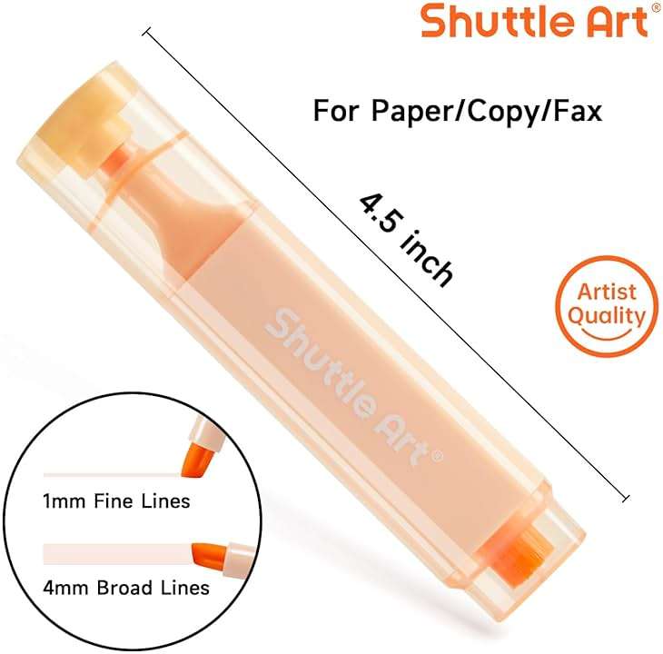 Shuttle Art 8 Pastel Highlighters, Assorted Macaron Colors Highlighter Pens, Chisel Tip Dry-Quickly Non-Toxic Highlighter Markers for Adults Teachers Students Highlighting in the Home School Office - Image 5