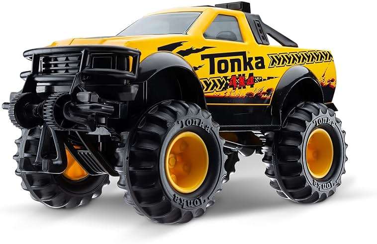 Tonka Steel Classics 4x4 Pickup Truck - Made with Steel & Sturdy Plastic, Yellow Toy Construction Truck, Boys and Girls, Kids, Toddlers, Ages 3+ - Image 1