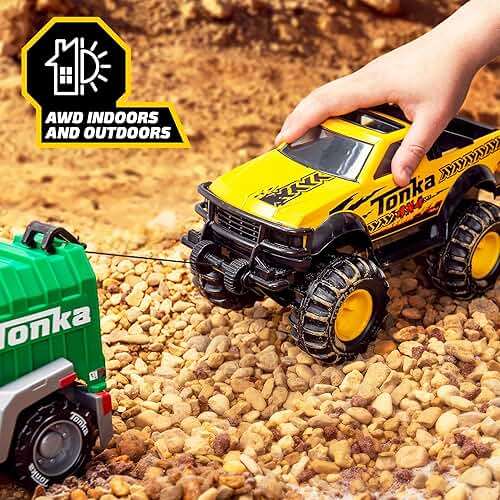 Tonka Steel Classics 4x4 Pickup Truck - Made with Steel & Sturdy Plastic, Yellow Toy Construction Truck, Boys and Girls, Kids, Toddlers, Ages 3+ - Image 8
