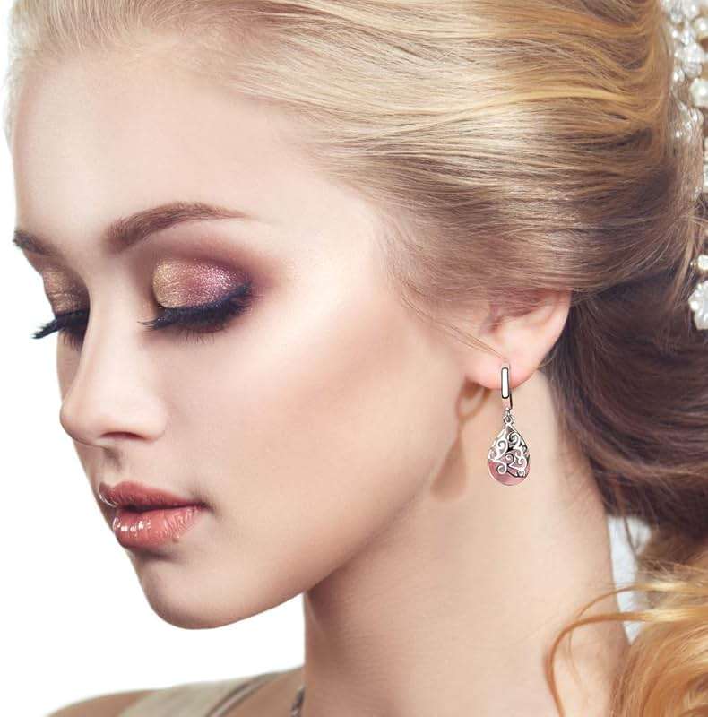 12 Pairs Teardrop Druse Crystal Drop Dangle Earrings for Women Cubic Zirconia Huggie Hoop Earring Jewelry Set Christmas Gifts - Image 2