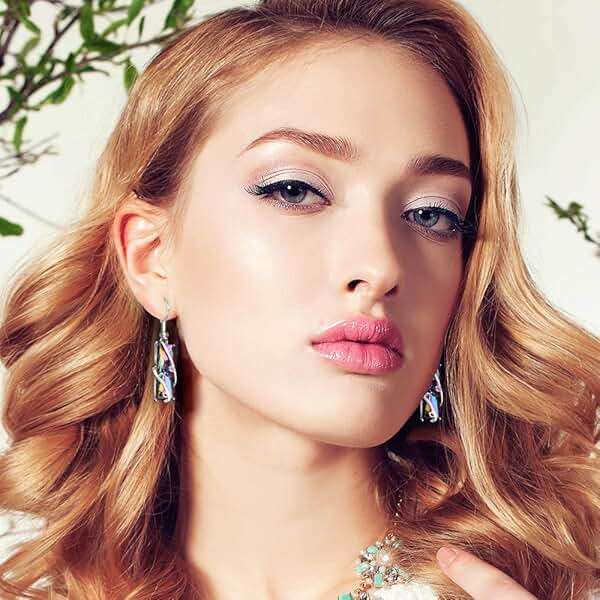 12 Pairs Teardrop Druse Crystal Drop Dangle Earrings for Women Cubic Zirconia Huggie Hoop Earring Jewelry Set Christmas Gifts - Image 4