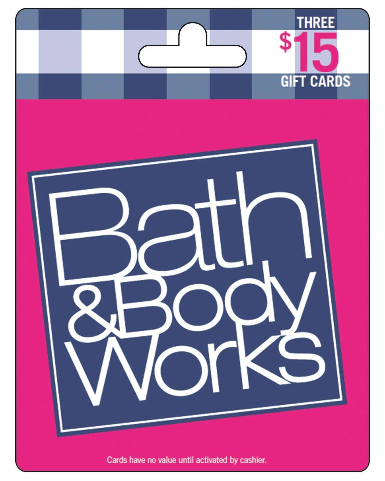 Bath & Body Works Physical Gift Cards (Multipack of 3 x $15) - $45 - Image 1