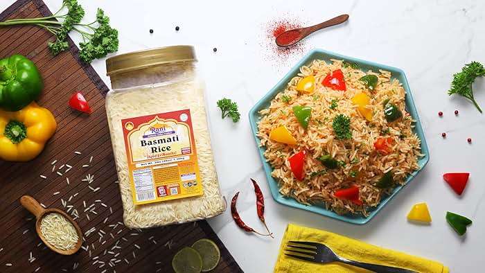 Rani Platinum White Basmati Rice Extra Long Aged 48oz (3lbs) 1.36kg PET Jar ~ All Natural | Gluten Friendly | Vegan | Indian Origin | Export Quality - Image 3