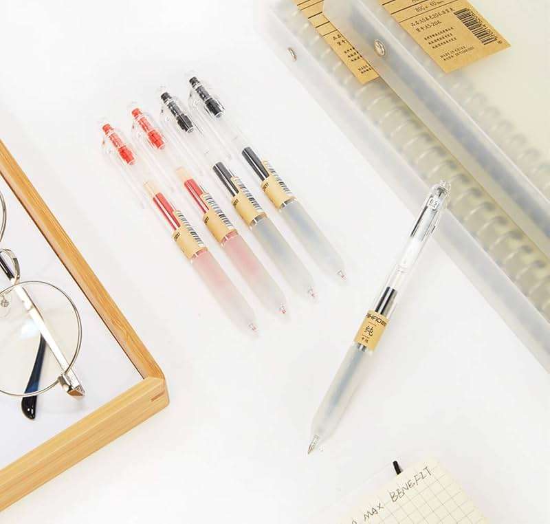 czxwyst X97 Retractable Gel Ink Pens 0.5mm Fine Point (Black Color 12-Pack) - Image 2